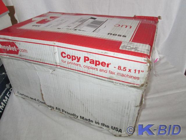 Case of Shoplet 8.5 x 11 copy paper