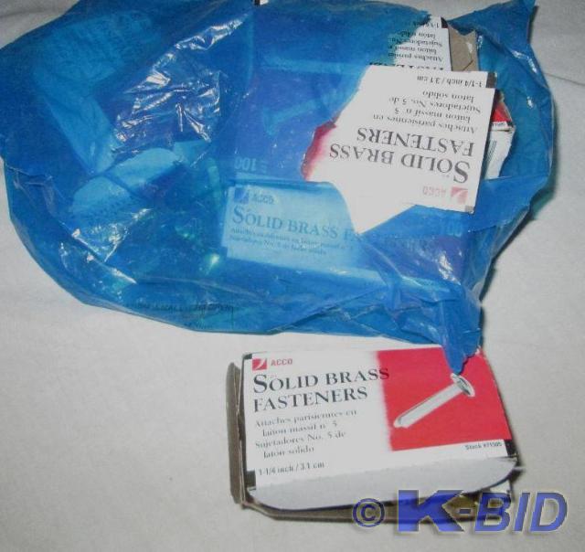 5 boxes 1 14  brass paper fastner...