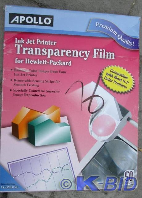 Pack of Apollo transparency film, f...