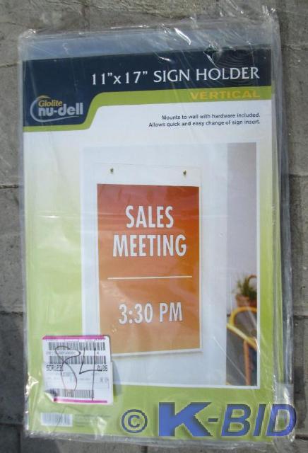 Lot of 3 11 x 17  plastic sign hol...