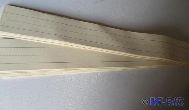 Lot of ruled paper strips for lette...
