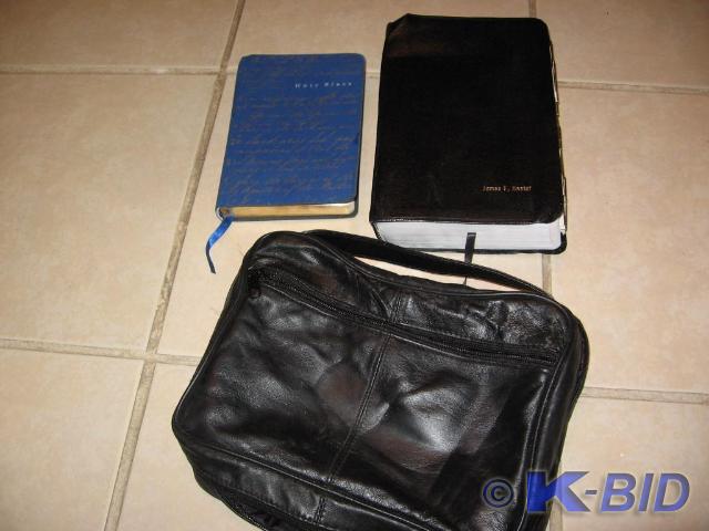 lot 125 image: Lot of blue NCV and Black leatherbo...