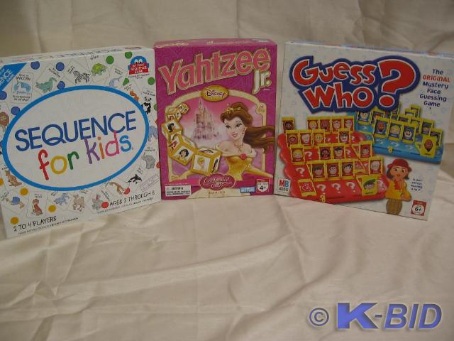 lot 17 image: Sequence, Yahtzee Jr, and Guess Who...