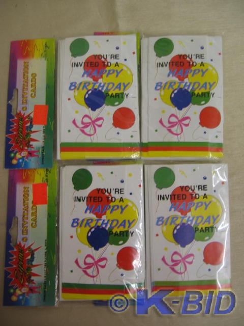 lot 198 image: Birthday invitation lot. Includes 4...