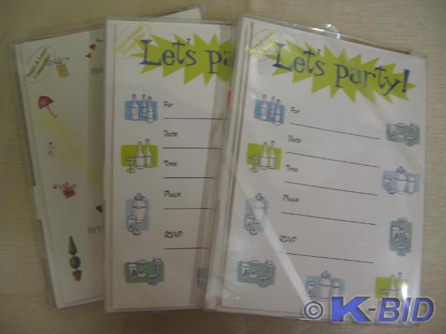 lot 200 image: Party invitations with envelopes. I...