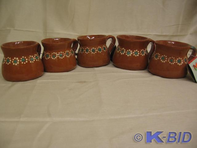 lot 327 image: Set of 5 coffee cups made in Mexico...