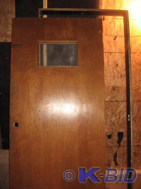 lot 73 image: Solid door with window - security a...