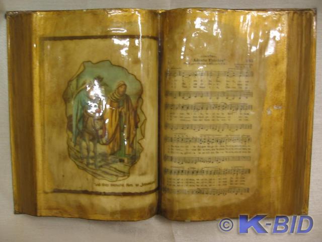 lot 84 image: Antiqued, varnished hymnal.