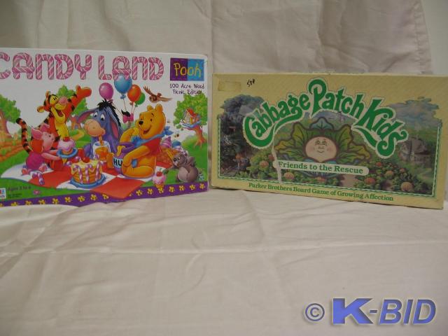 lot 9 image: Candyland and Cabbage Patch games&n...