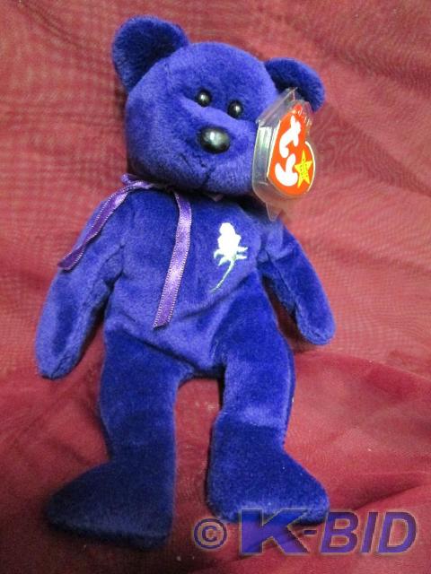 lot 107 image: Ty Beanie Babies Princess bear. Min...
