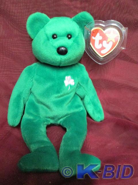 lot 108 image: Ty Beanie Babies Erin bear. Mint co...