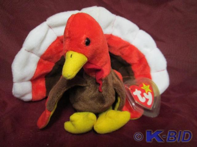 lot 114 image: Ty Beanie Babies Gobbles the turkey...