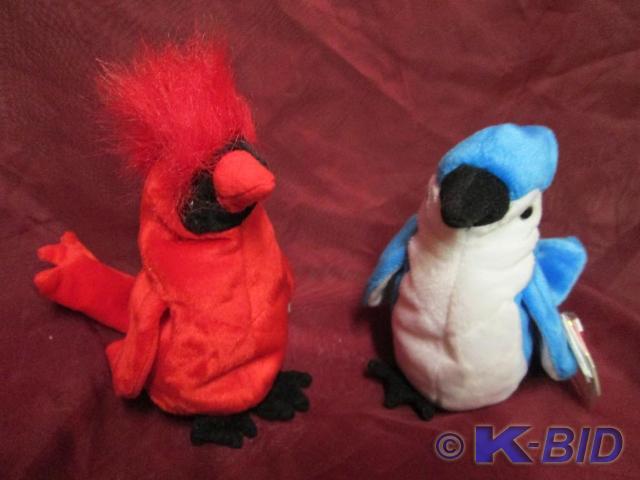 lot 117 image: Ty Beanie Babies. Mac the cardinal ...