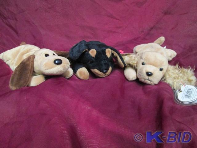 lot 125 image: Ty Beanie Babies. Bones, Doby, and ...