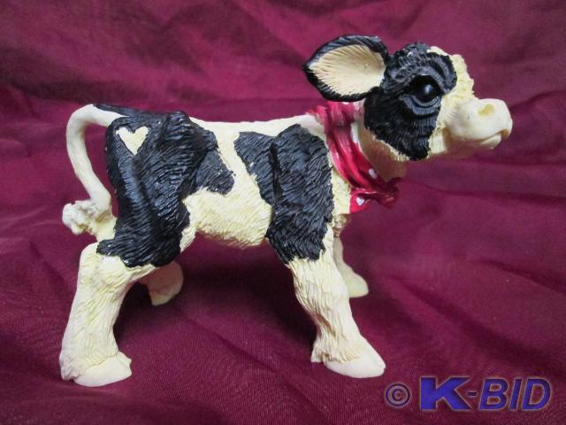 lot 154 image: Resin calf with cute red bandana.