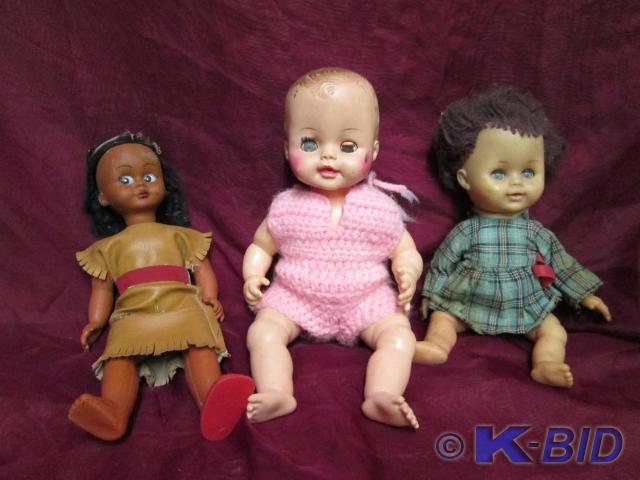 lot 187 image: Lot of small vintage baby dolls. Ea...