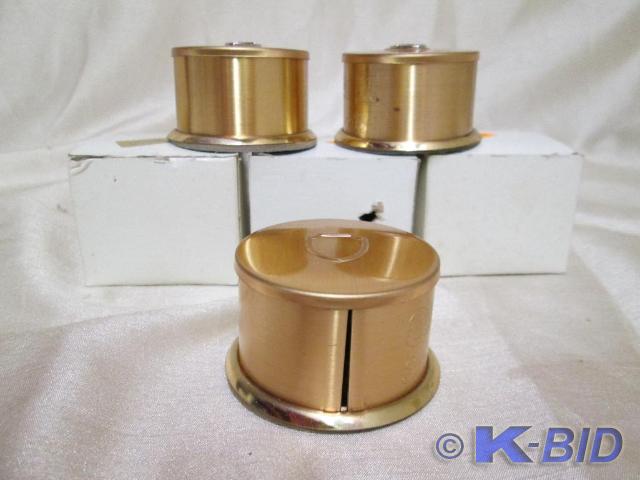 lot 231 image: Lot of 3 gold tone stamp holders. T...