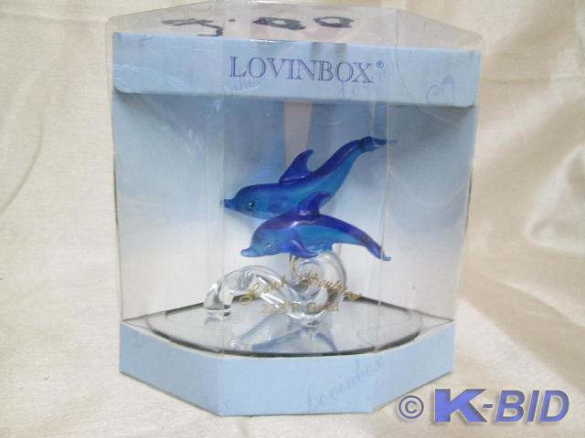 lot 238 image: Lovinbox crystal dolphins riding th...