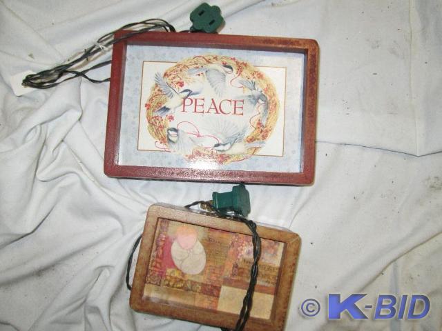 lot 288 image: Lighted Peace and holiday prints fr...