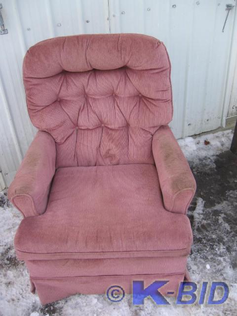 lot 312 image: Light red rocking chair