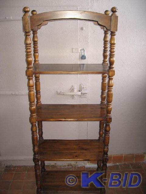 lot 315 image: Solid wood shelf with arched top 30...