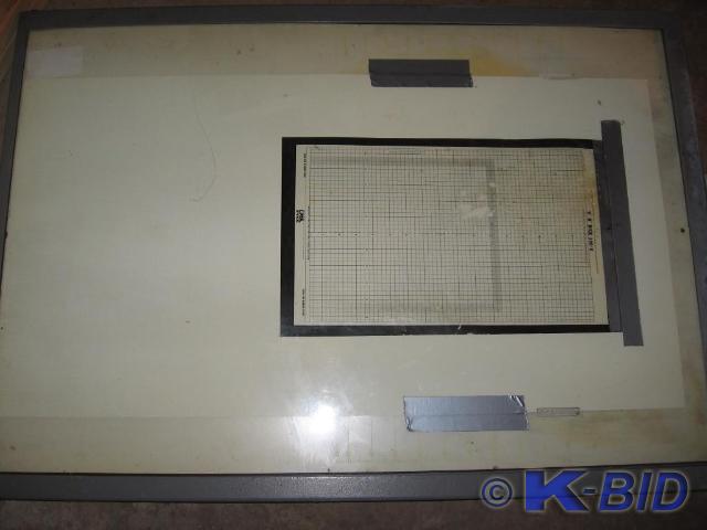 lot 328 image: Hinged glass lid paper clamp with m...