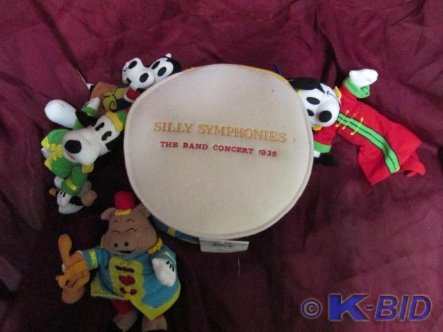 lot 64 image: Silly Symphonies plush band. Mickey...