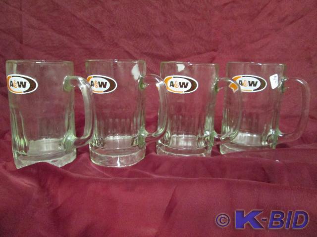 lot 67 image: Lot of 4 medium size A&ampW glass ...