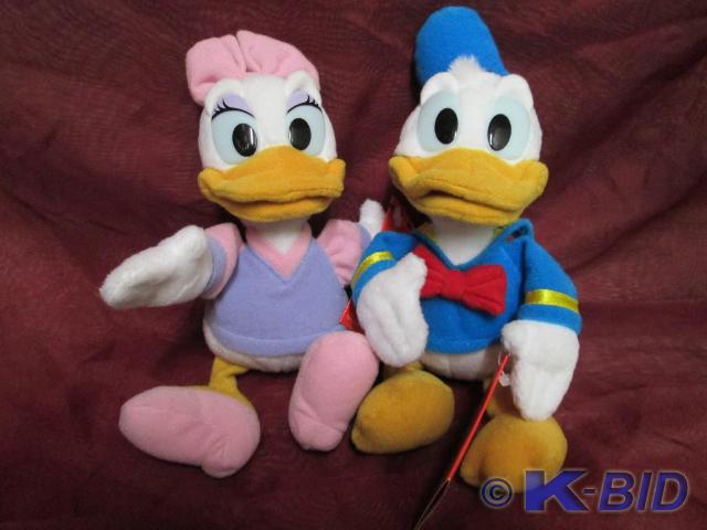 lot 88 image: Donald and Daisy Duck beanbag toys....