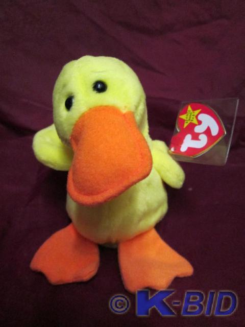 lot 98 image: Ty Beanie Babies Quackers the Duck....
