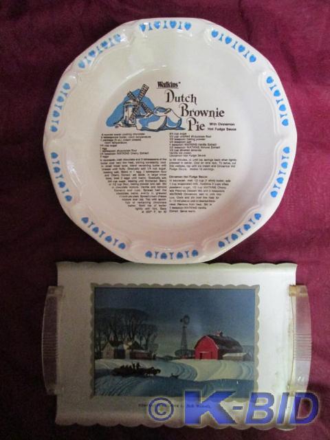 lot 100 image: Watkins porcelain pie plate with Du...