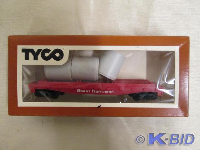lot 159 image: Tyco Burlington Northern flat bed r...