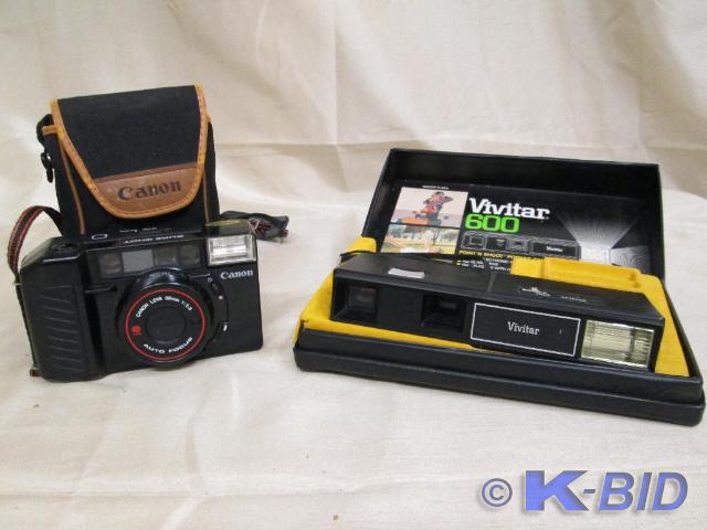 lot 163 image: Lot of cameras. Vivitar 600 camera ...