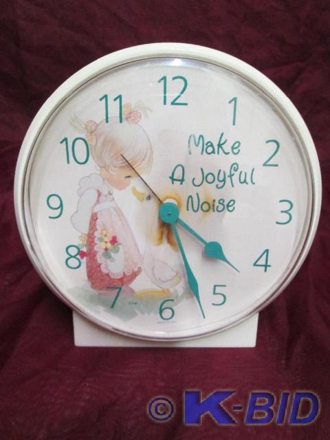 lot 18 image: Precious Moments alarm clock in per...