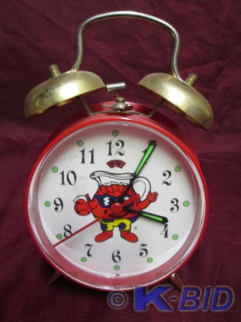 lot 3 image: Kool Aid Man twin bell alarm cloc...