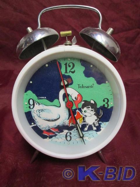 lot 4 image: Mother Goose twin bell alarm clock...