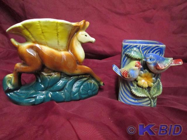 lot 64 image: Lot of 2 vintage ceramic pieces in ...