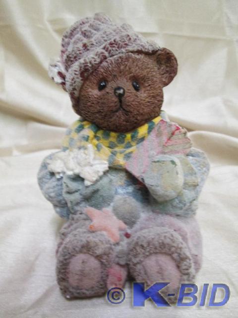 lot 74 image: Teddy Bear coin bank with frostedf...