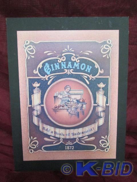 lot 83 image: Cinnamon advertising print in mint ...