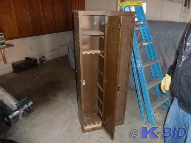 lot 30 image: Steel gun storage locker  Used by ...