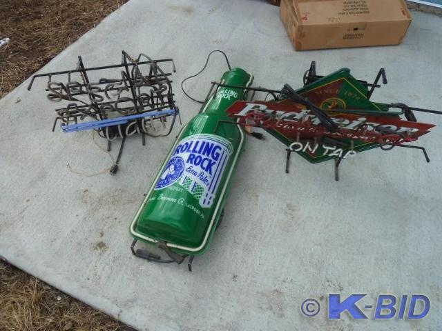 lot 38 image: Rolling Rock, Budweiser, and  ...