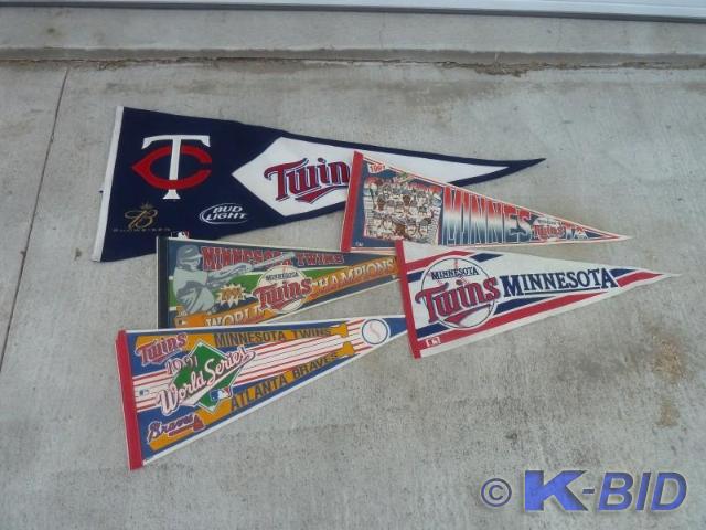 lot 47 image: Twins World Series Banners  1991 W...
