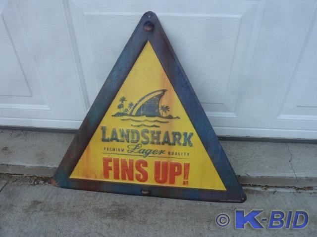 lot 54 image: Land Shark Tin  Fins Up  