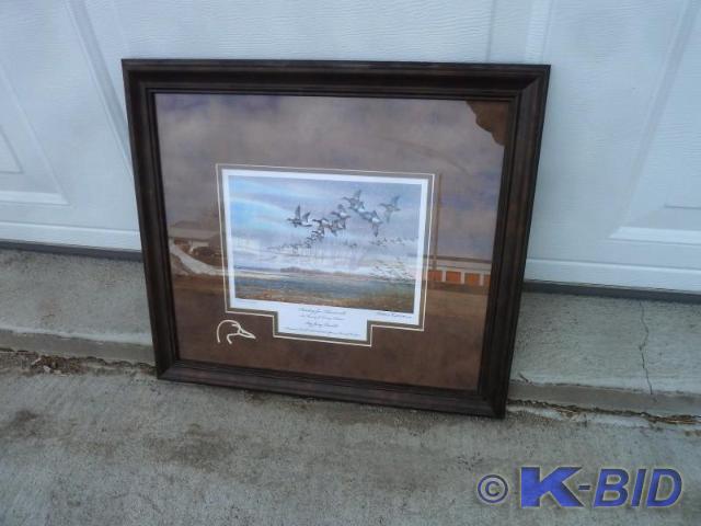 lot 62 image: Ducks Unlimited Print  Heading to ...