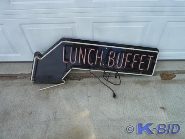 lot 65 image: Lunch Buffet Neon light  Has broken...
