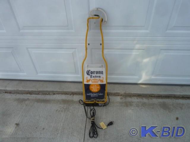 lot 66 image: Corona Neon light  Bottle shape ne...