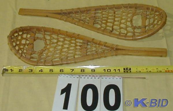 lot 100 image: Pair of Vintage Mini Snowshoes  The...