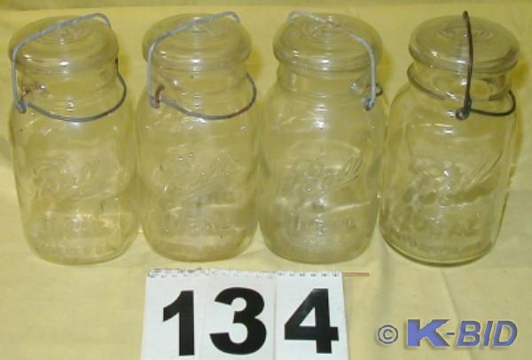 lot 134 image: Four Vintage Ball Ideal Lock-Top Ca...
