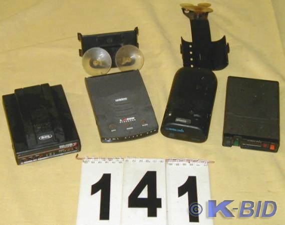 lot 141 image: Four Radar Detectors   BEL Vector I...