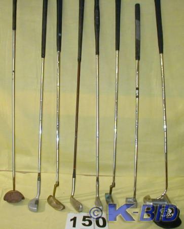 lot 150 image: Eight Golf Clubs, Seven Putters, so...